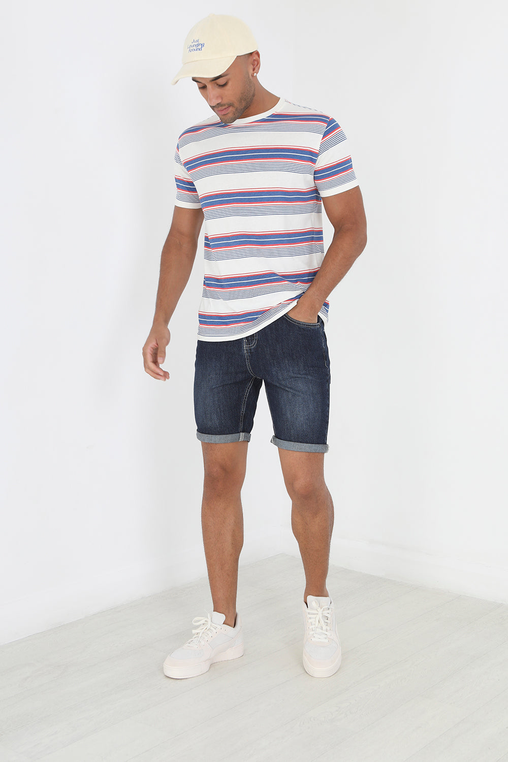 Brave Soul Dark Blue Denim Shorts - Dark Blue Image 3