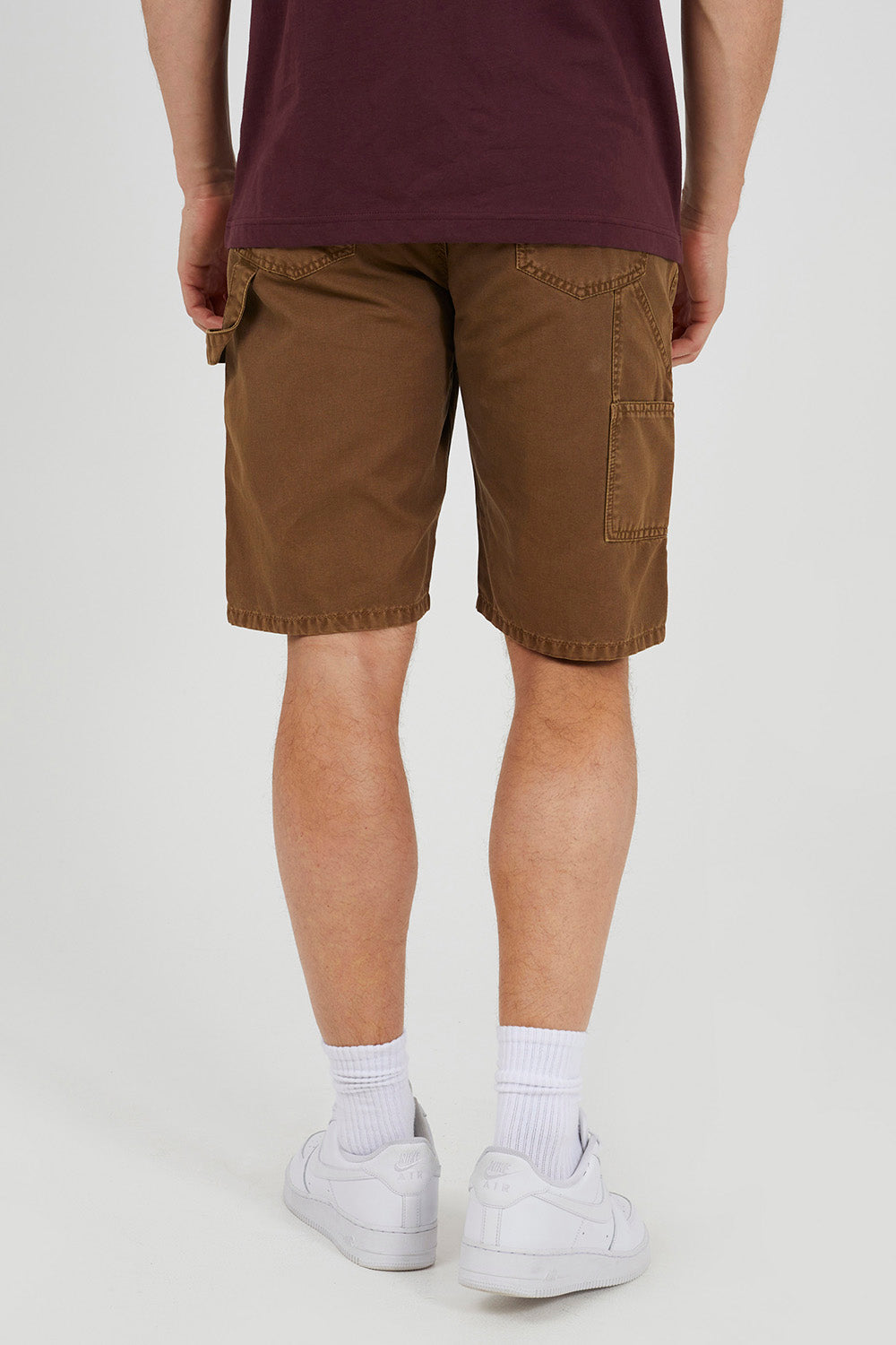 Brave Soul Brown Carpenter Button-Up Shorts - Brown Image 2