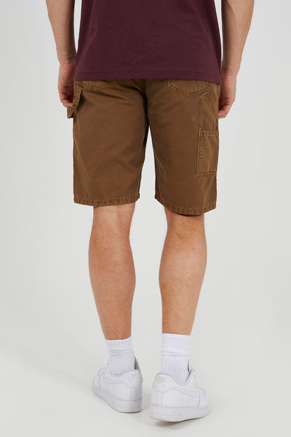 Brave Soul Brown Carpenter Button-Up Shorts - Brown Image 2