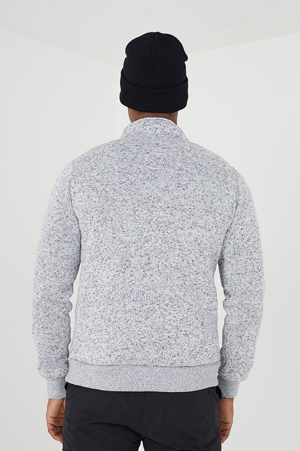 Brave Soul Grey Funnel Neck Zip Through Sweatshirt - Grey Image 2