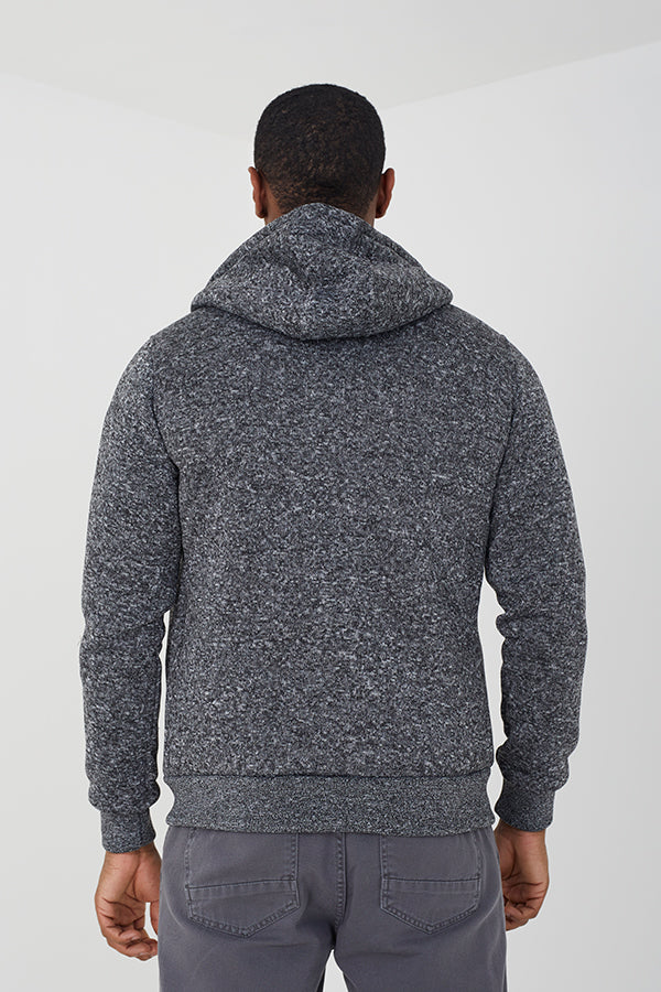 Brave Soul Black Zip Through Hoodie - Black Image 2