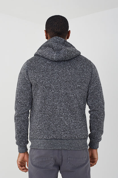 Brave Soul Black Zip Through Hoodie - Black Image 2