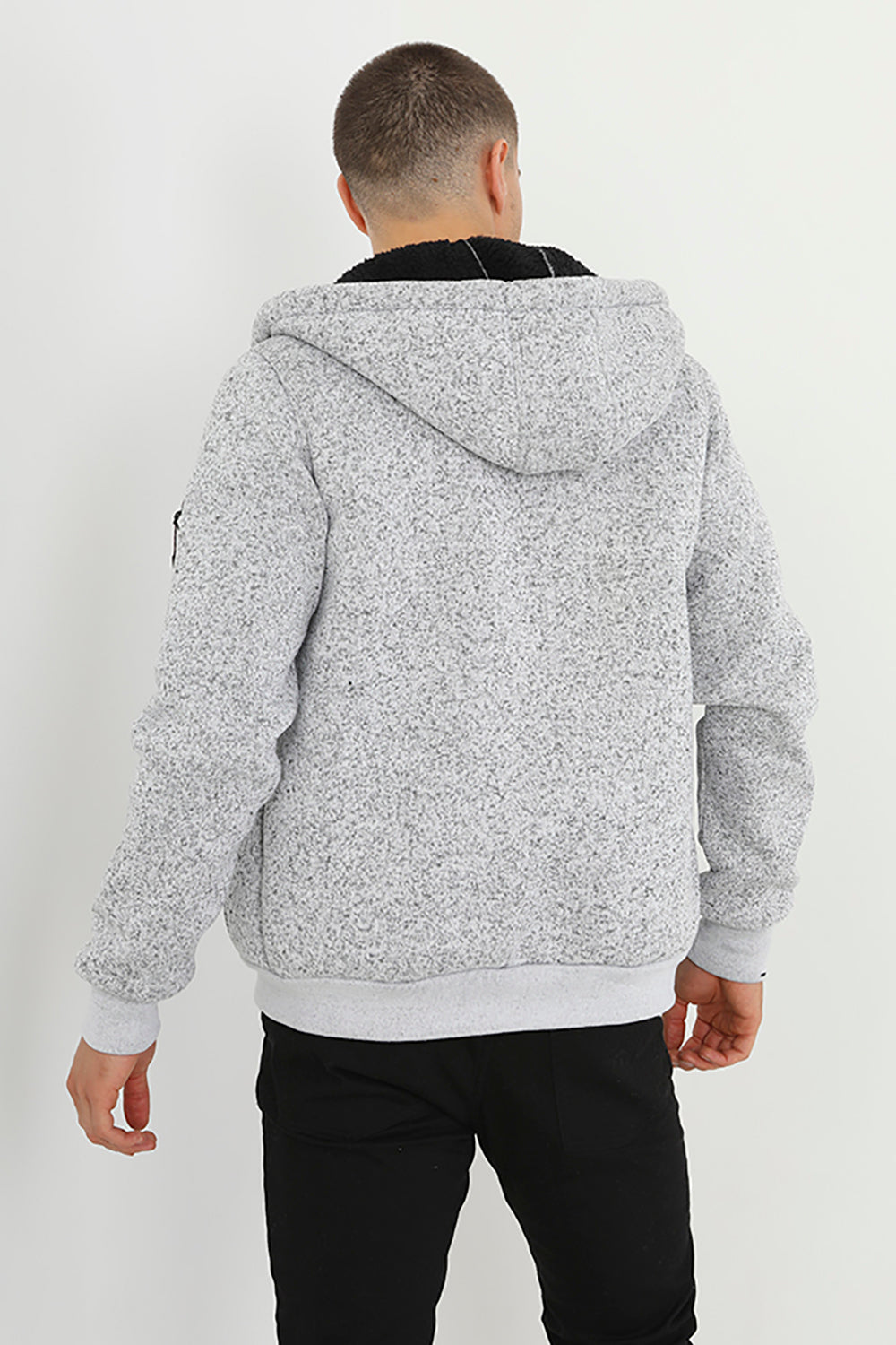 Brave Soul Grey Zip Through Hoodie - Grey Image 2