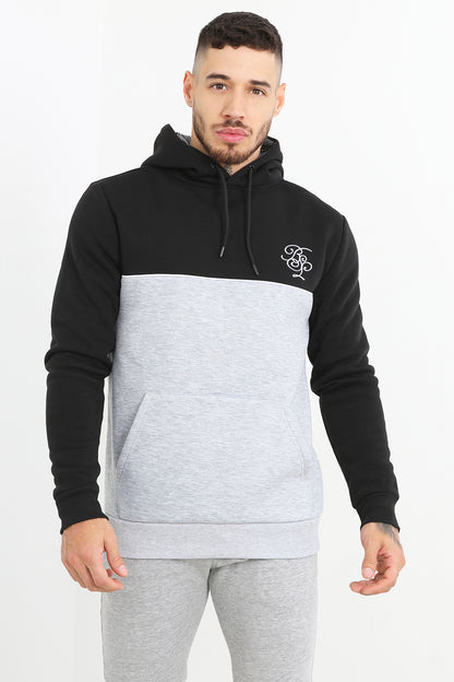 Brave Soul Black Colour Block Overhead Hoodie - Black Image 1