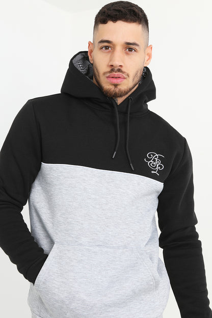 Brave Soul Black Colour Block Overhead Hoodie - Black Image 3