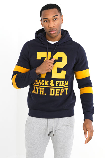 Brave Soul Navy Overhead Hoodie - Navy Image 1
