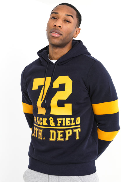 Brave Soul Navy Overhead Hoodie - Navy Image 3