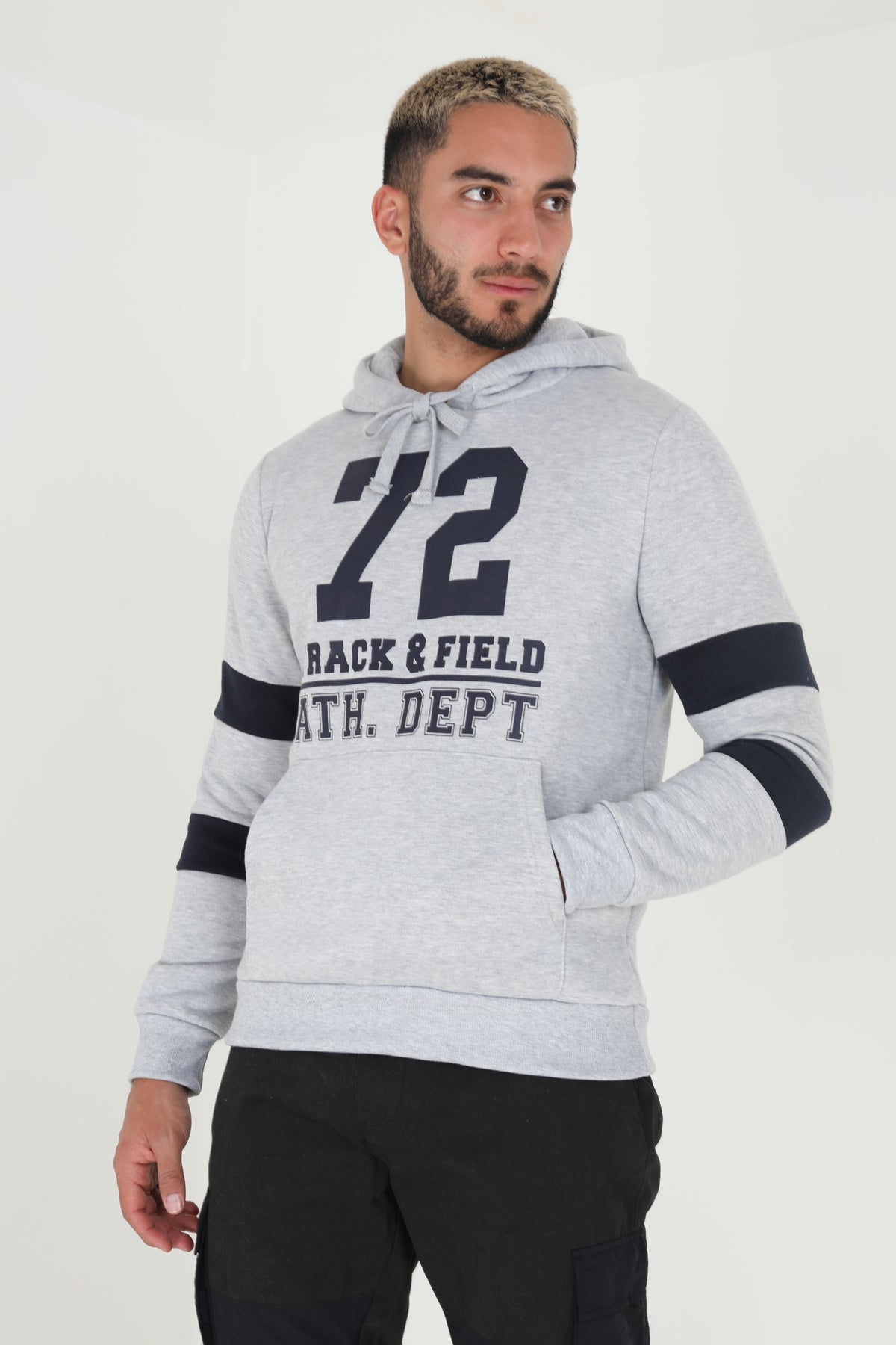 Brave Soul Light Grey Overhead Hoodie - Light Grey Image 1