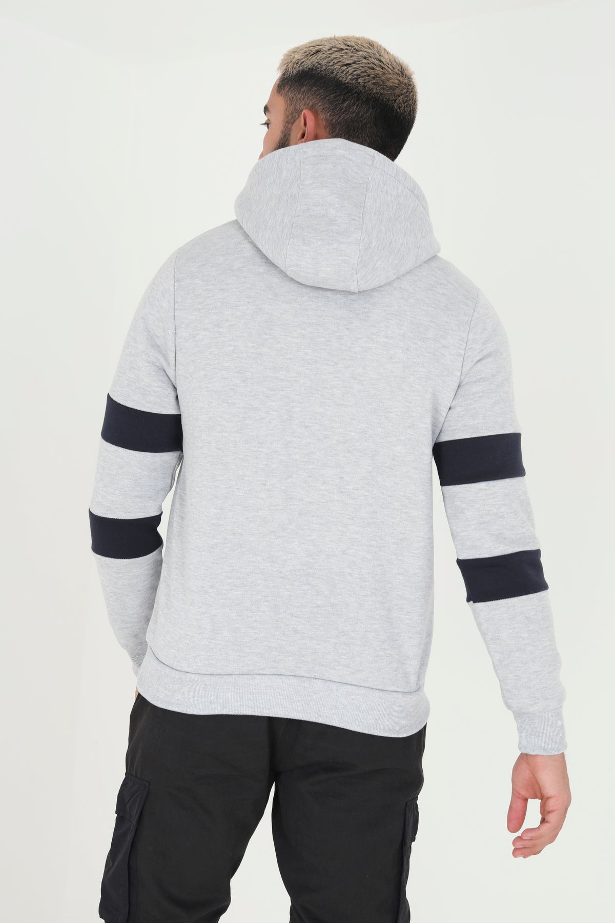 Brave Soul Light Grey Overhead Hoodie - Light Grey Image 2