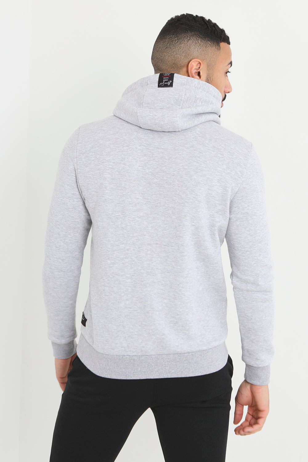Brave Soul Light Grey Overhead Hoodie - Light Grey Image 2