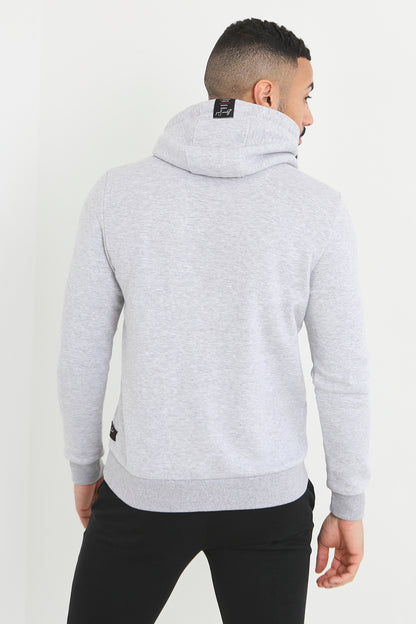 Brave Soul Light Grey Overhead Hoodie - Light Grey Image 2
