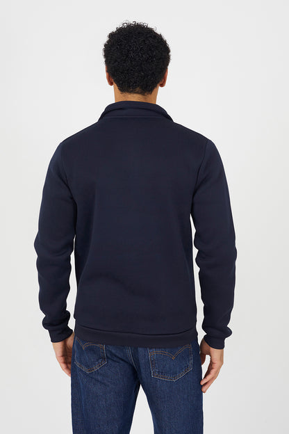 Brave Soul Navy Quarter Zip Sweatshirt - Navy Image 2