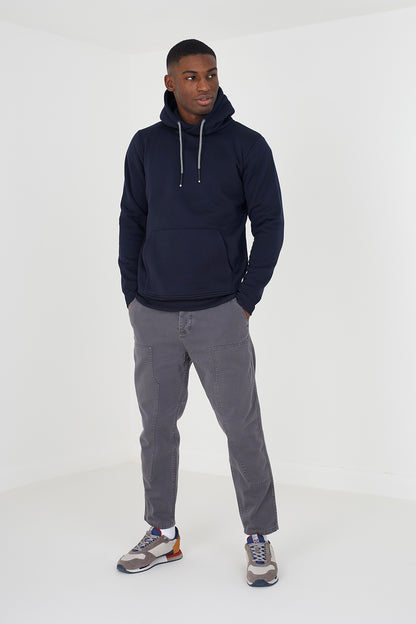 Brave Soul Navy Hoodie With Kangaroo Pocket - Navy Image 3