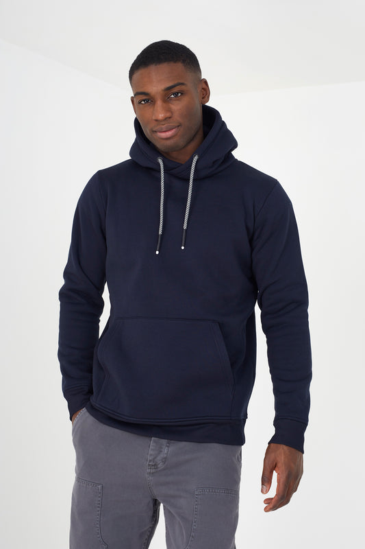 Brave Soul Navy Hoodie With Kangaroo Pocket - Navy Image 1