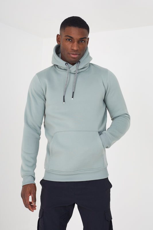Brave Soul Light Green Hoodie With Kangaroo Pocket - Light Green Image 1