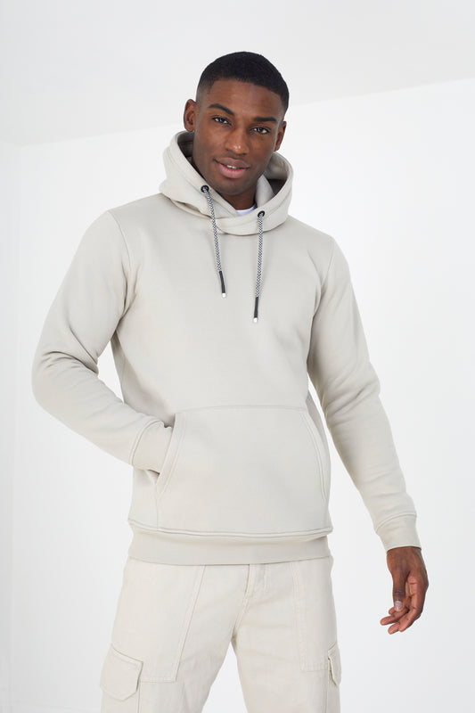 Brave Soul Light Stone Hoodie With Kangaroo Pocket - Light Stone Image 1