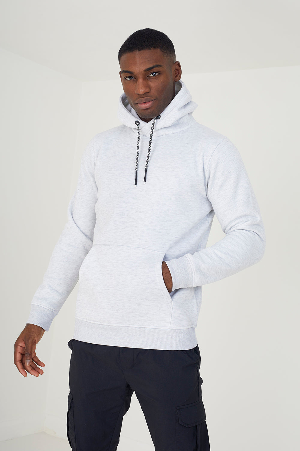 Brave Soul Ecru Hoodie With Kangaroo Pocket - Ecru Image 1