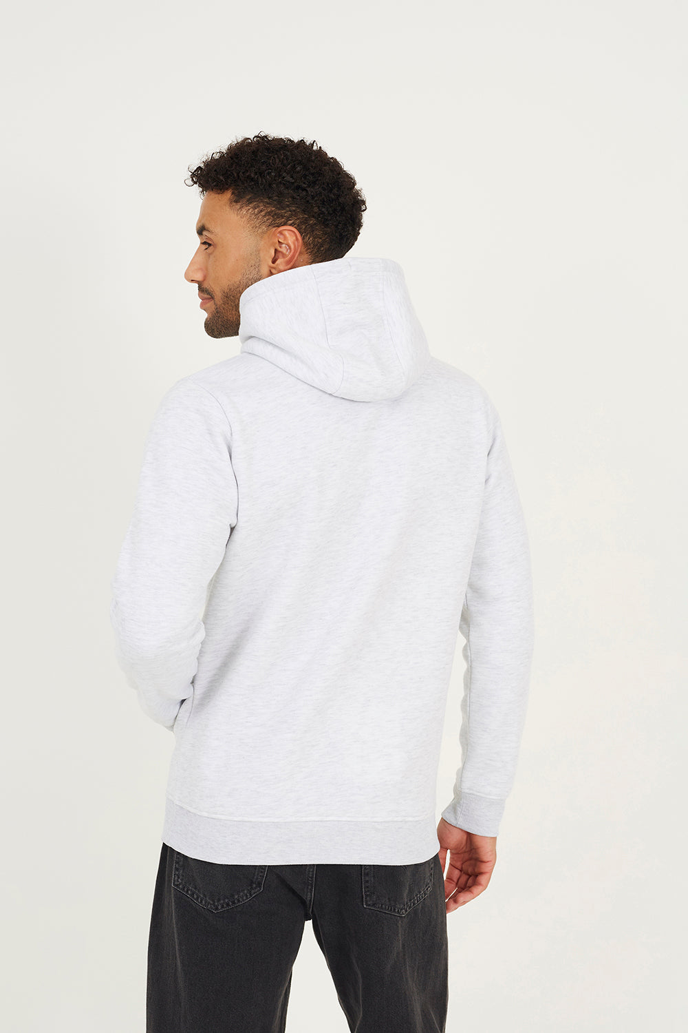 Brave Soul Ecru Hoodie With Kangaroo Pocket - Ecru Image 2