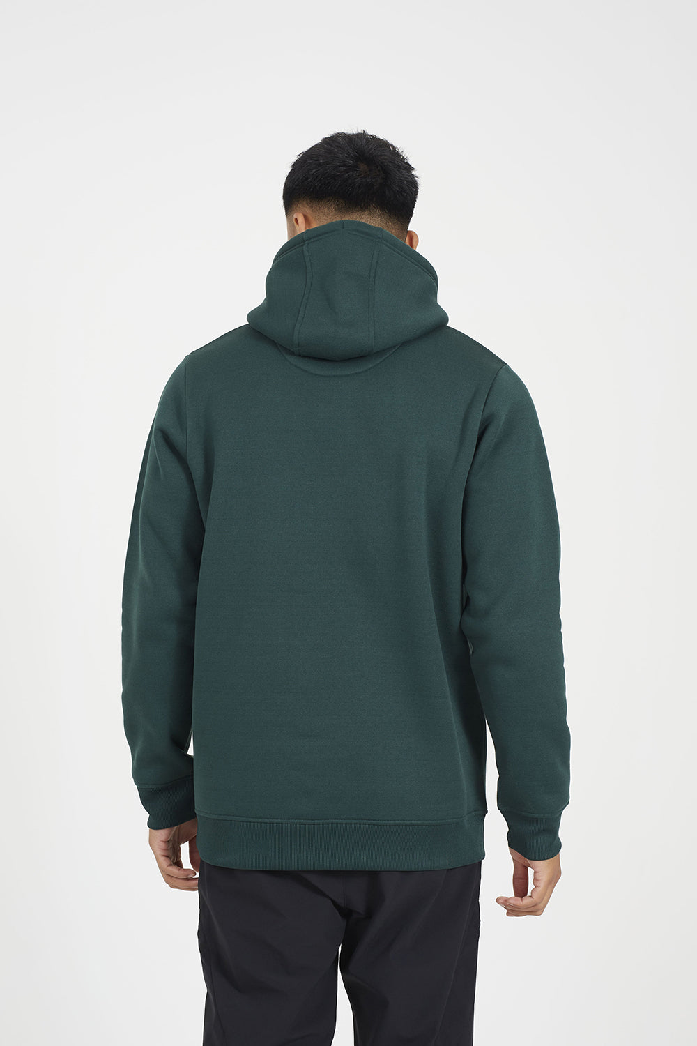 Brave Soul Dark Green Hoodie with Crossover Neck - Dark Green Image 2