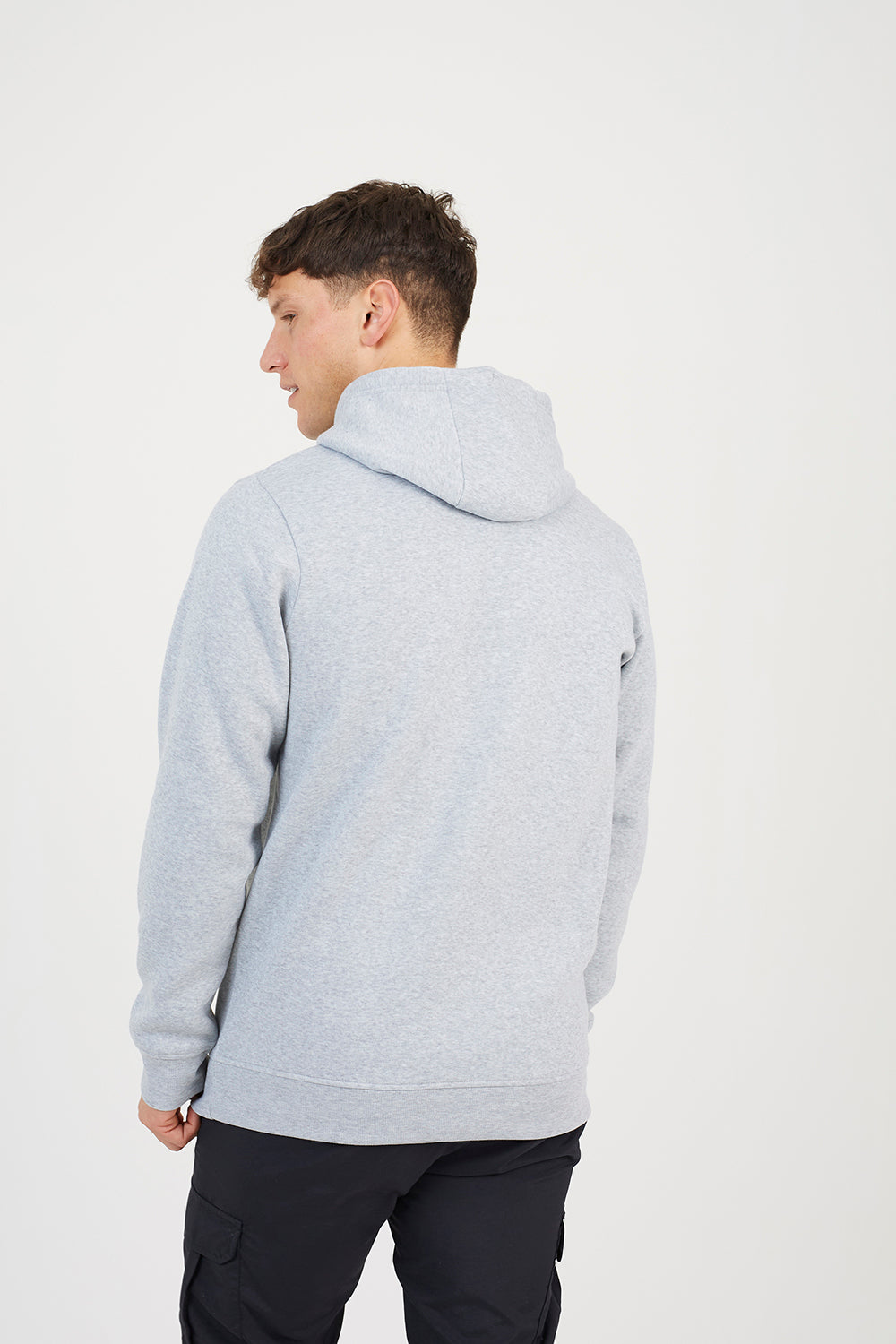 Brave Soul Grey Hoodie With Kangaroo Pocket - Grey Image 2