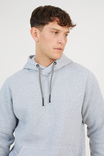 Brave Soul Grey Hoodie With Kangaroo Pocket - Grey Image 4