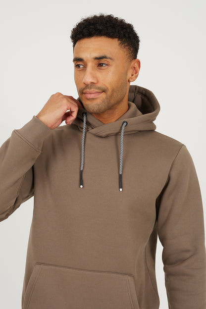 Brave Soul Light Brown Hoodie with Crossover Neck - Light Brown Image 4