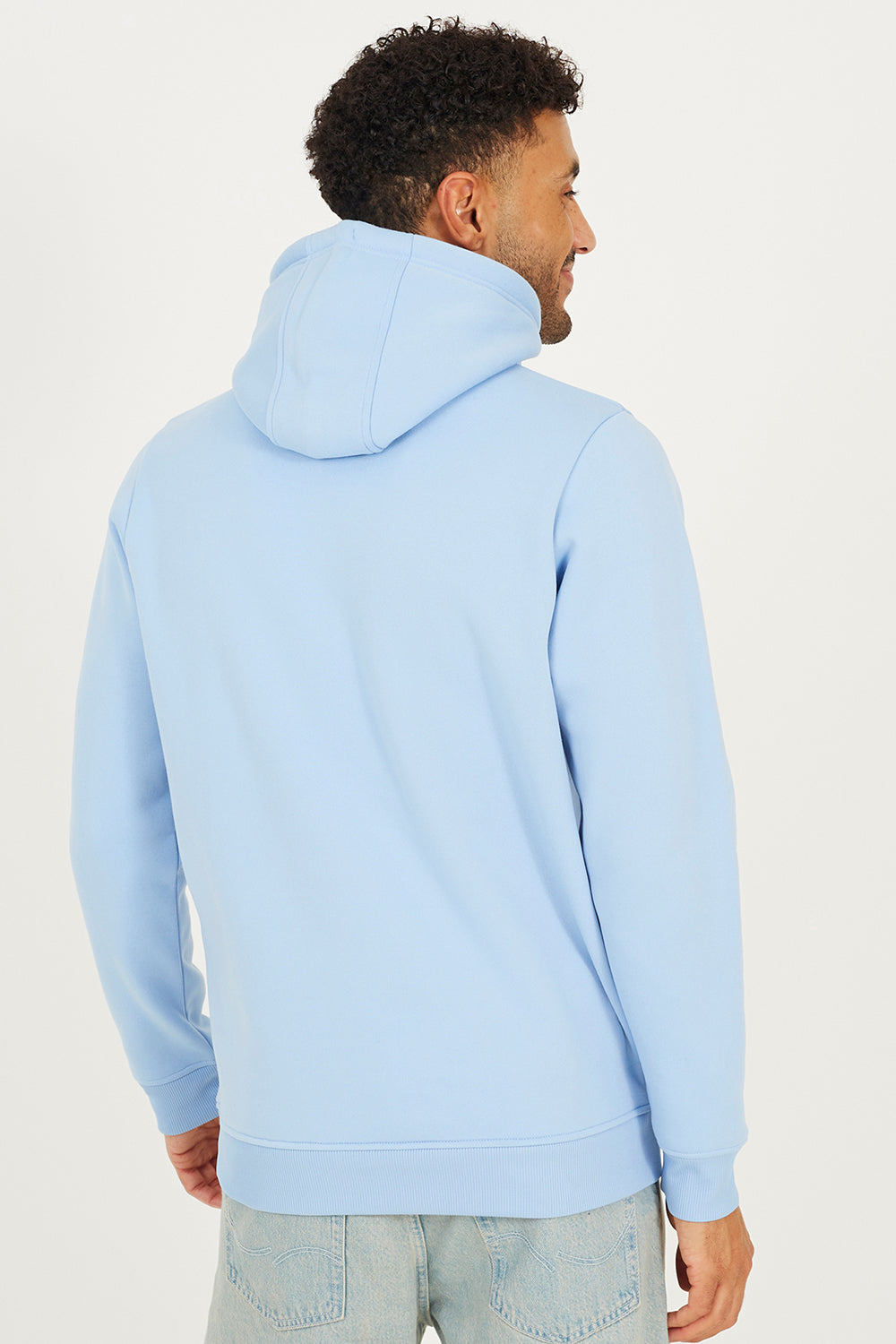 Brave Soul Blue Hoodie With Kangaroo Pocket - Blue Image 2