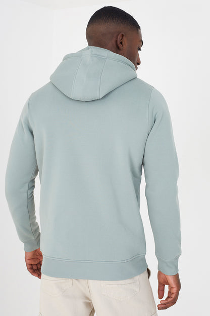 Brave Soul Light Green Zip Through Hoodie - Light Green Image 2