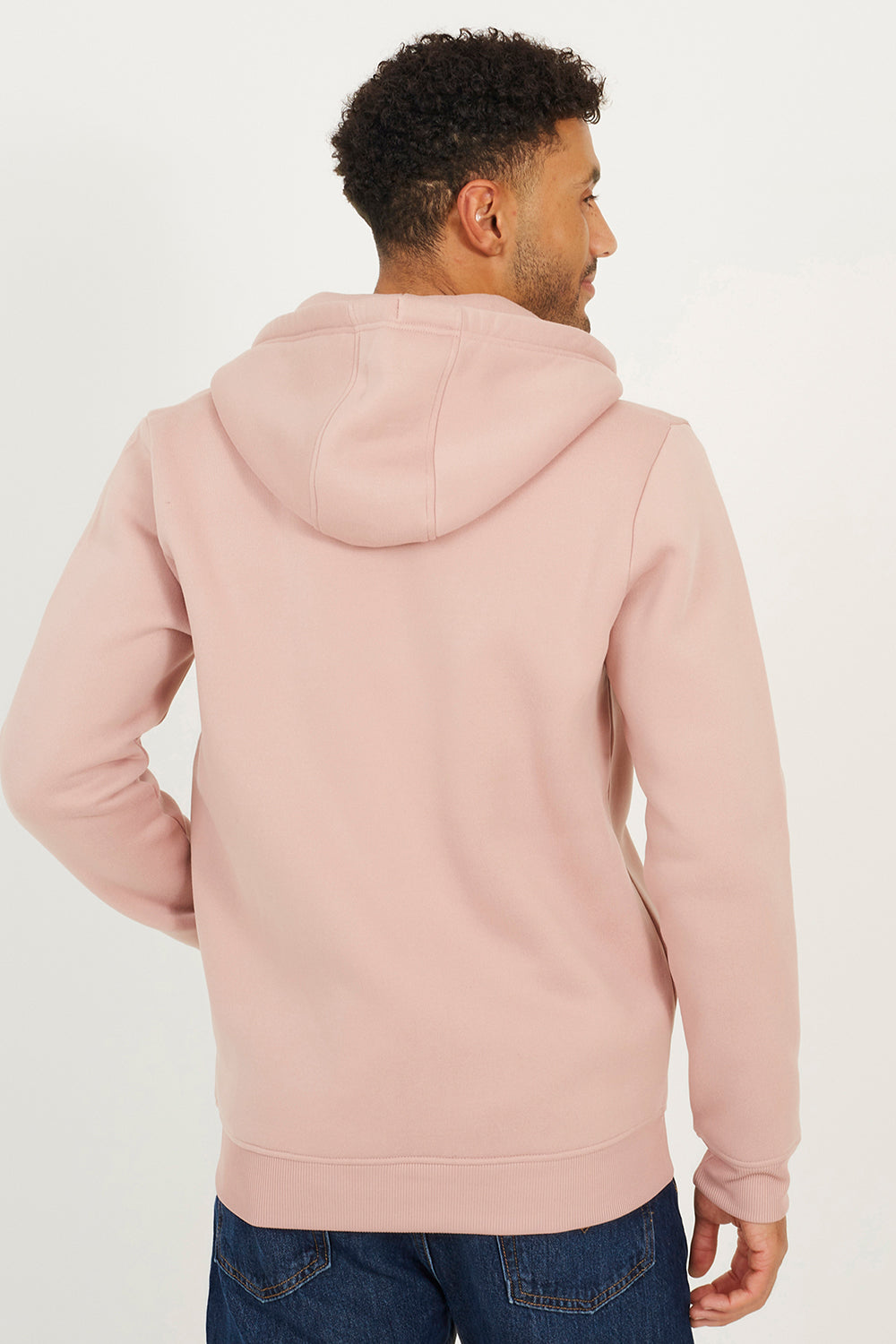 Brave Soul Pink Zip Through Hoodie - Pink Image 2