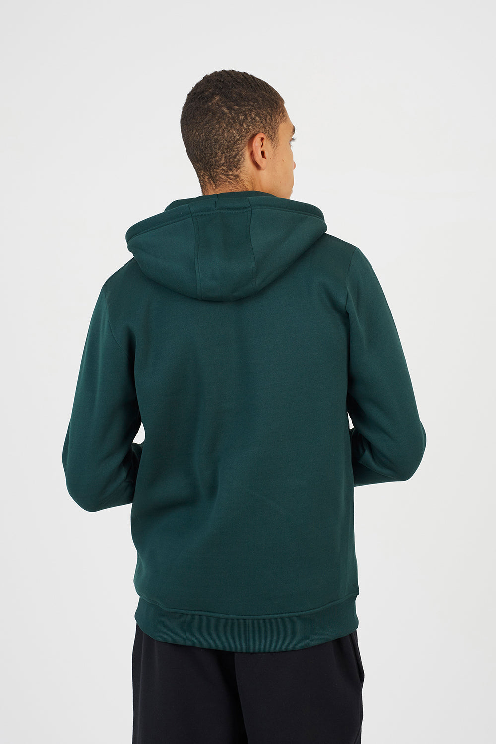 Brave Soul Dark Green Full Zip Hoodie - Dark Green Image 2