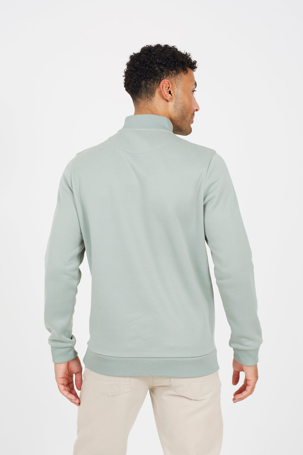 Brave Soul Light Green 2 Pack Quarter Zip Jumpers - Light Green Image 2