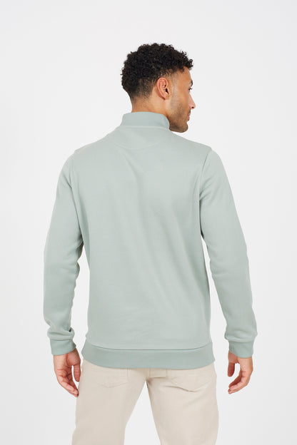 Brave Soul Light Green 2 Pack Quarter Zip Jumpers - Light Green Image 2