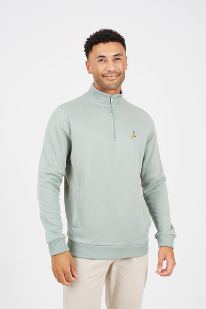 Brave Soul Light Green 2 Pack Quarter Zip Jumpers - Light Green Image 1