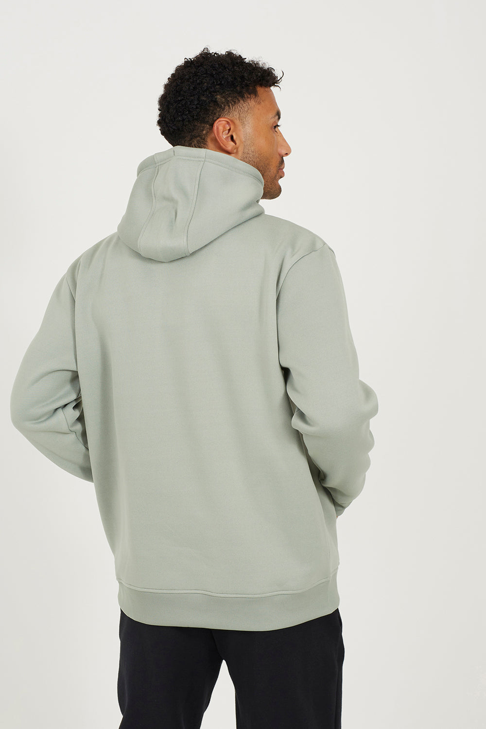 Brave Soul Green Oversized Crossover Detail Hoodie - Green Image 2