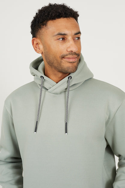 Brave Soul Green Oversized Crossover Detail Hoodie - Green Image 4