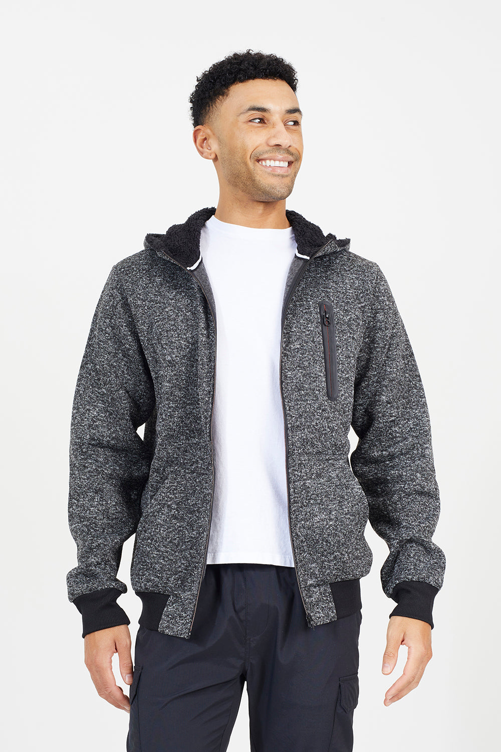 Brave Soul Black Full Zip Hoody - Black Image 1