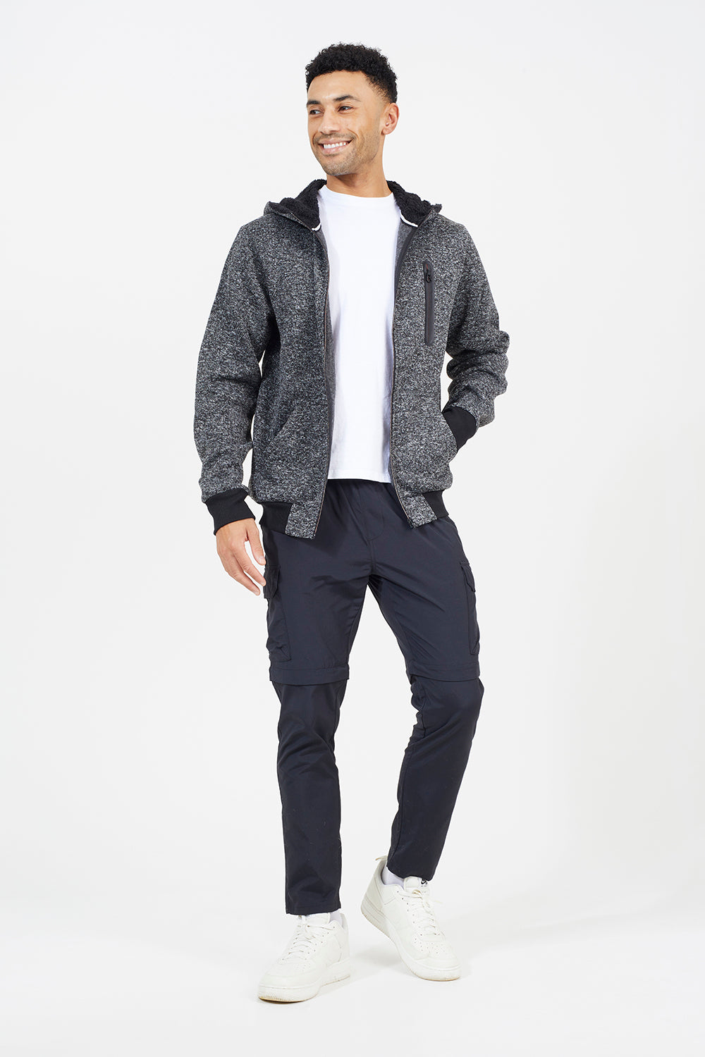 Brave Soul Black Full Zip Hoody - Black Image 3