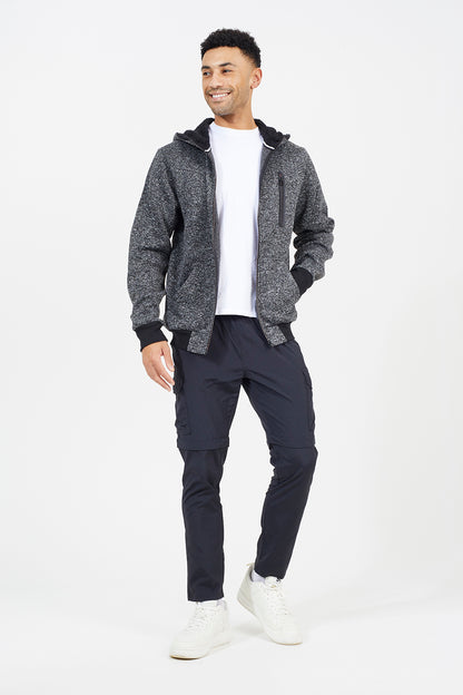 Brave Soul Black Full Zip Hoody - Black Image 3