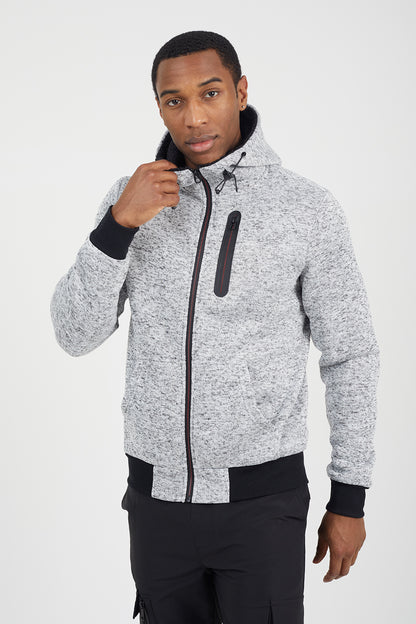 Brave Soul Grey Full Zip Hoody - Grey Image 1