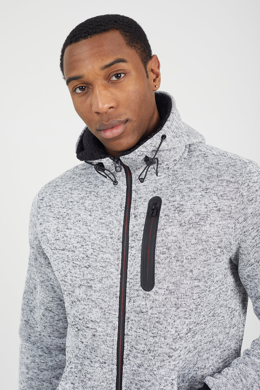 Brave Soul Grey Full Zip Hoody - Grey Image 4
