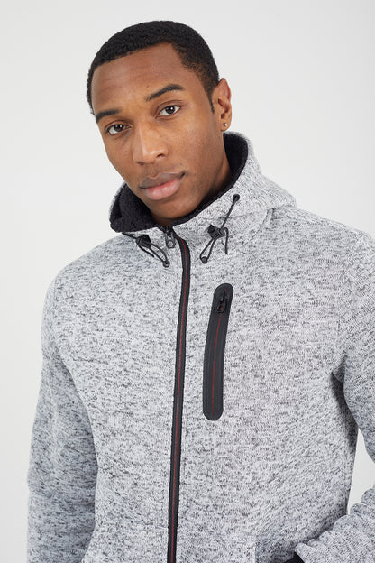 Brave Soul Grey Full Zip Hoody - Grey Image 4
