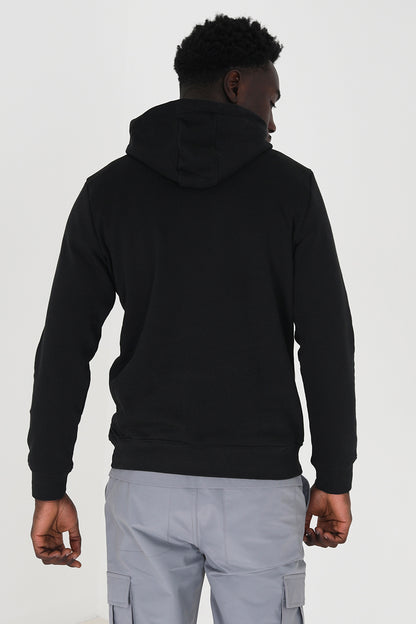 Brave Soul Black Embroidery Detail Overhead Hoodie - Black Image 2