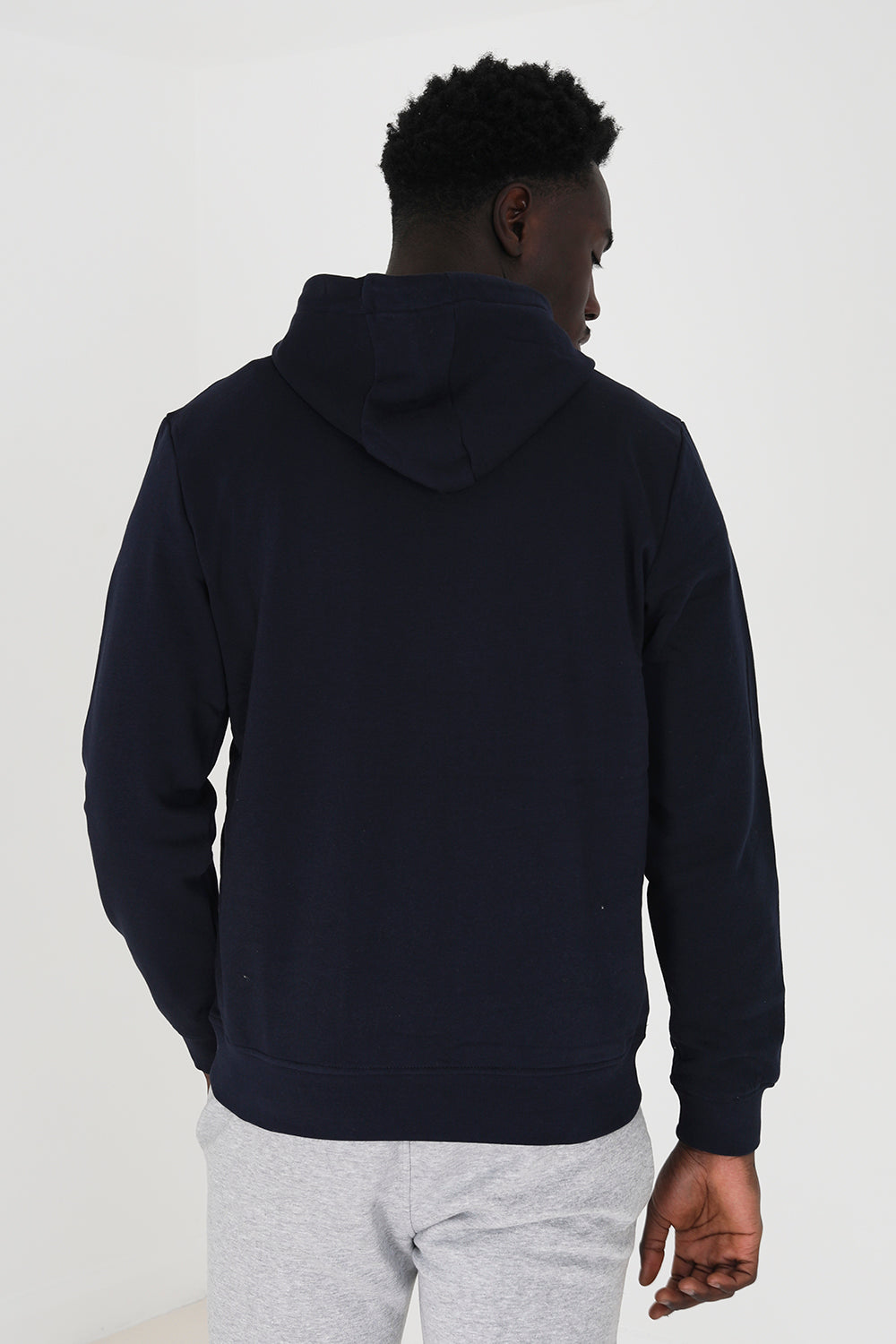 Brave Soul Navy Embroidery Detail Overhead Hoodie - Navy Image 2