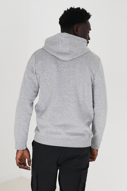 Brave Soul Light Grey Embroidery Detail Overhead Hoodie - Light Grey Image 2
