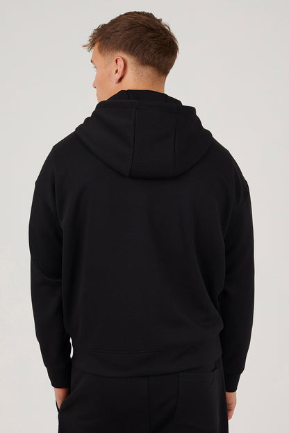 Brave Soul Black Relaxed Fit Zip Through Hoodie - Black Image 2