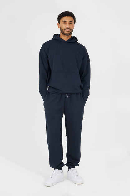 Brave Soul Navy Relaxed Fit Overhead Hoodie - Navy Image 3