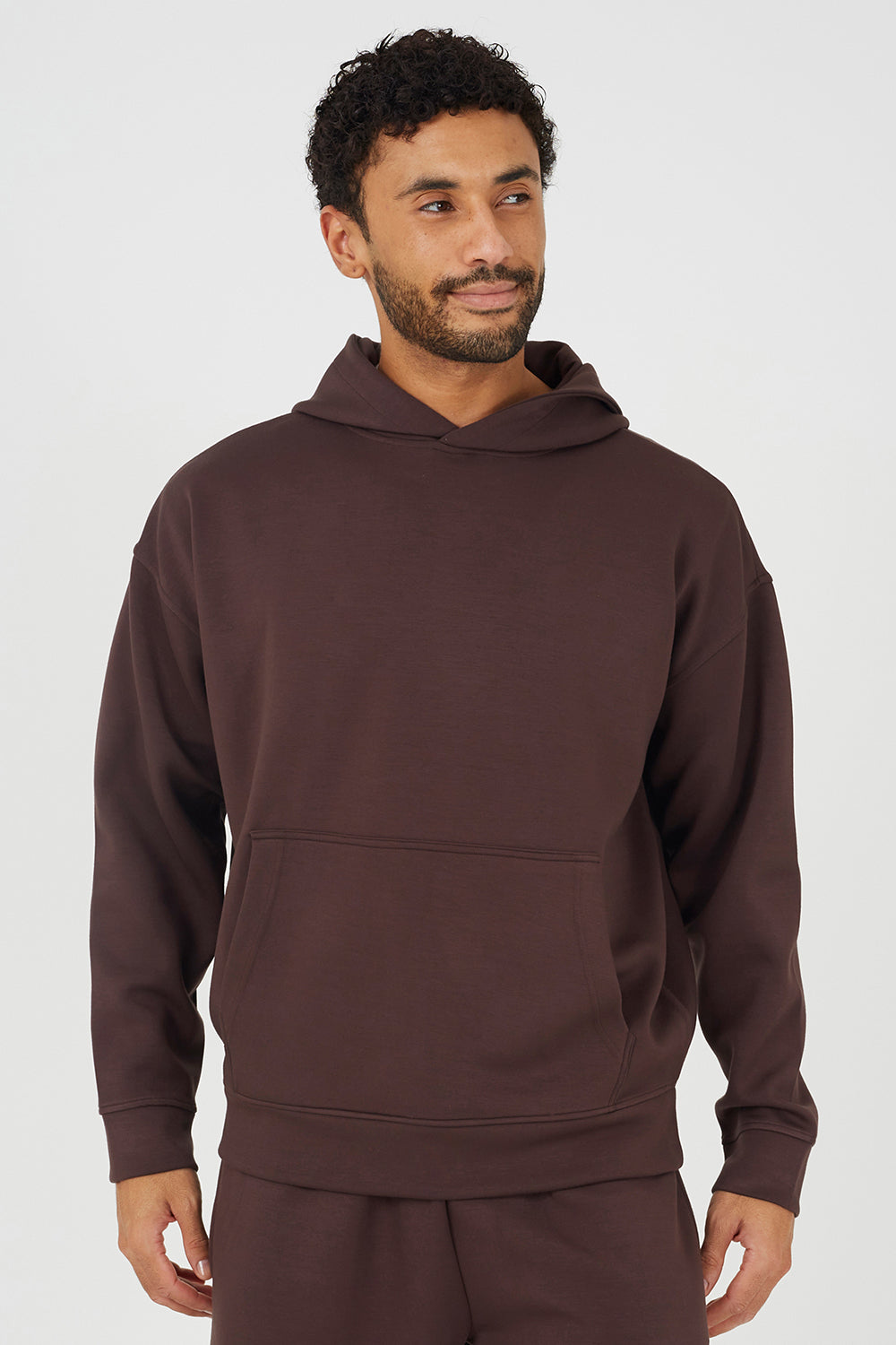 Brave Soul Brown Relaxed Fit Overhead Hoodie - Brown Image 1