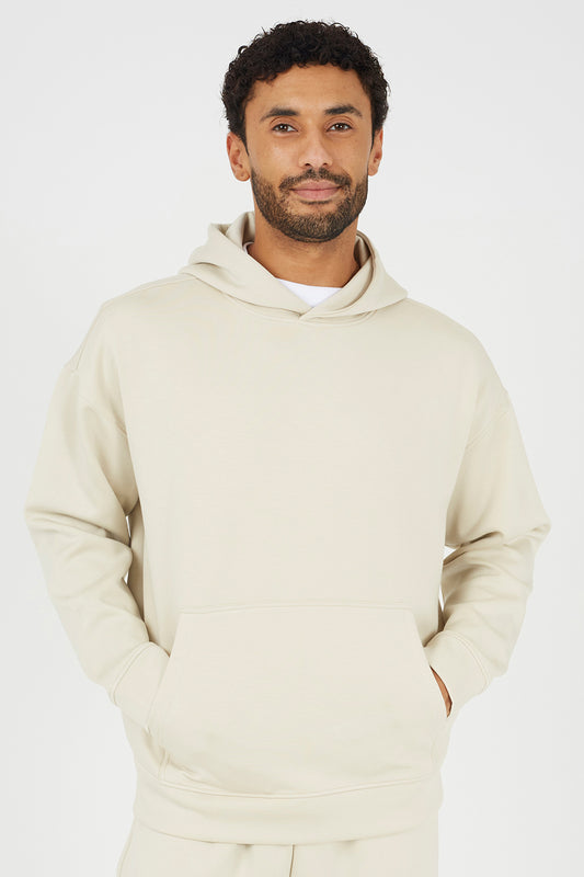 Brave Soul Beige Relaxed Fit Overhead Hoodie - Beige Image 1