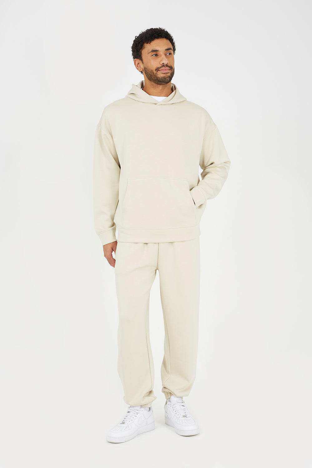 Brave Soul Beige Relaxed Fit Overhead Hoodie - Beige Image 3