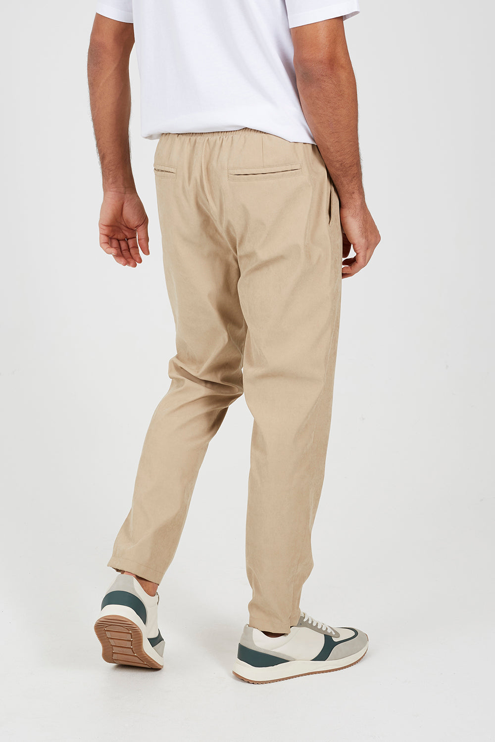 Brave Soul Stone Elasticated Waist Trousers - Stone Image 2